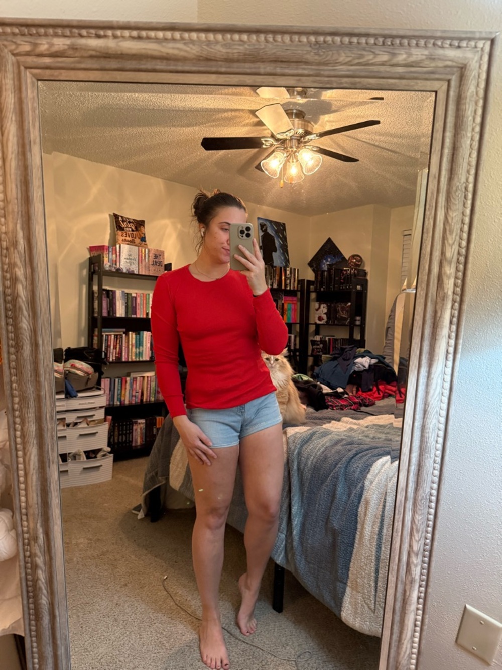 a new day Red Long-Sleeve Crewneck Top